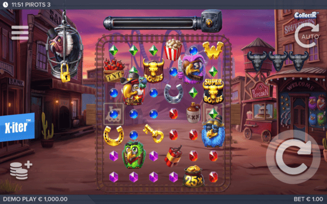 Pirots 3 Main Gameplay Screen